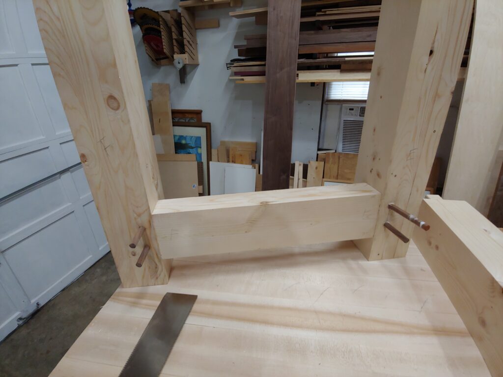 Drawbore mortise and tenon joints